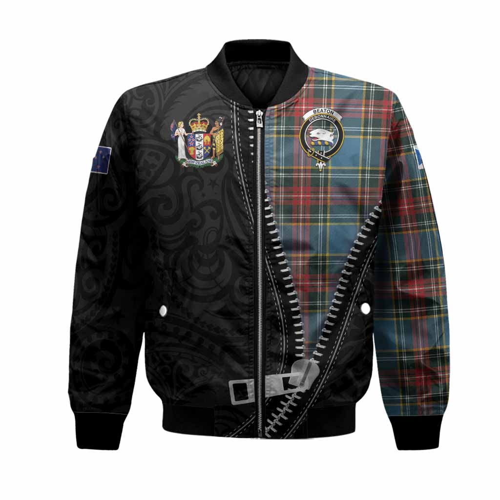 Beaton Tartan Bomber Jacket New Zealand Pattern Unique Zipper Stylized