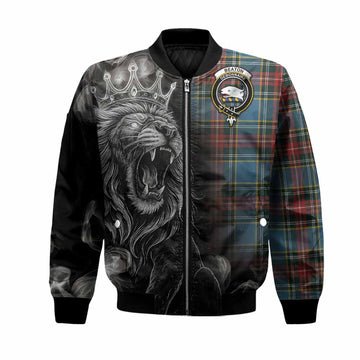 Beaton Tartan Bomber Jacket Roaring Lion Heritage