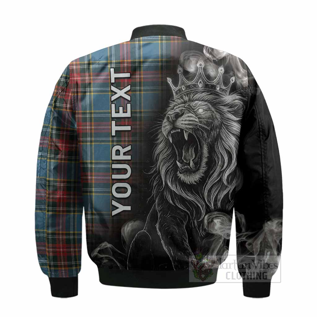 Beaton Tartan Bomber Jacket Roaring Lion Heritage