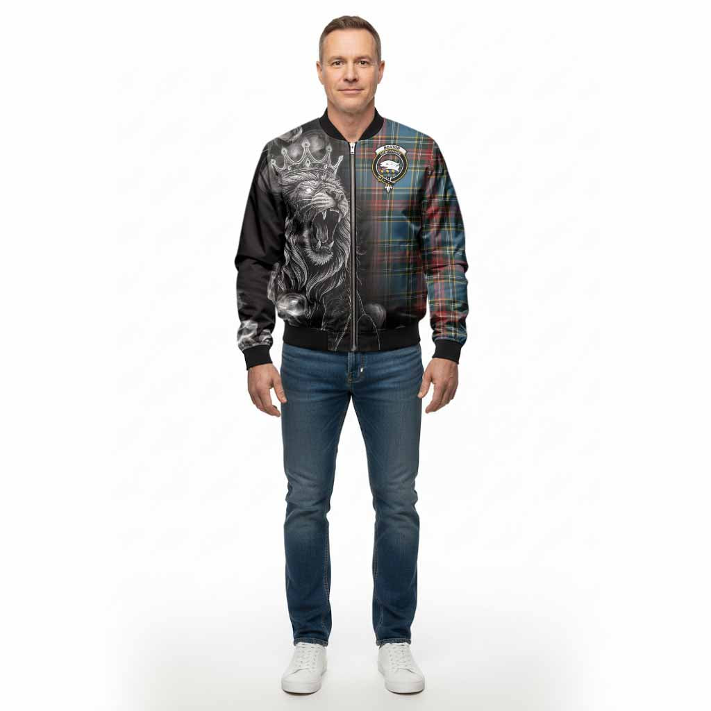 Beaton Tartan Bomber Jacket Roaring Lion Heritage