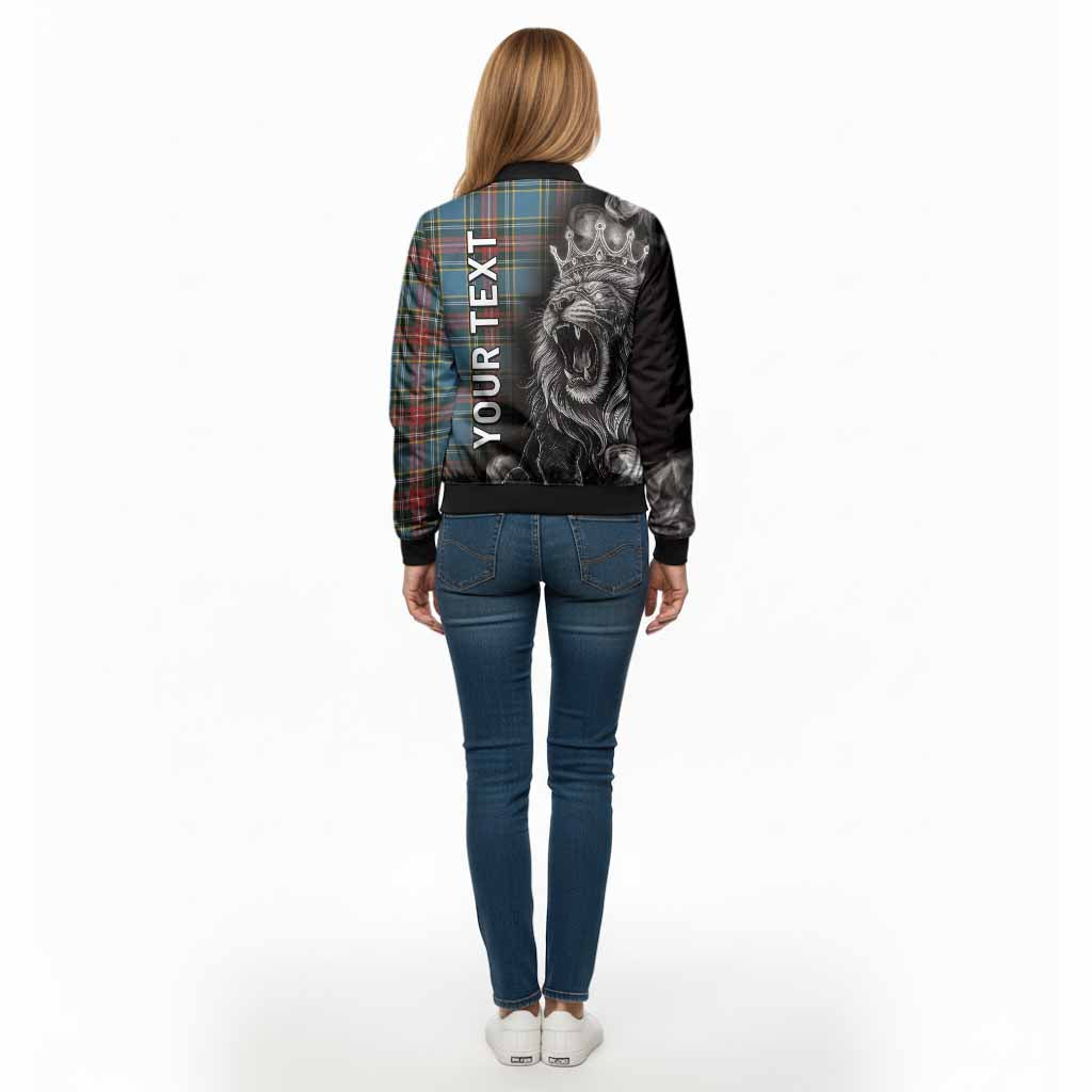 Beaton Tartan Bomber Jacket Roaring Lion Heritage