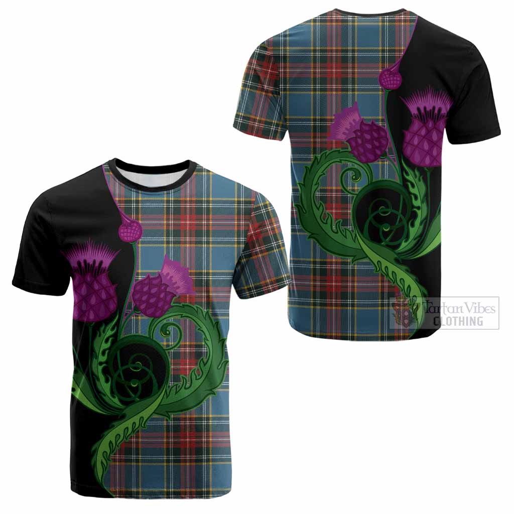 Beaton Tartan Cotton T-shirt Traditional Scottish Thistle