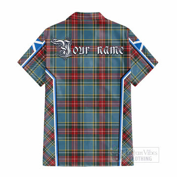 Beaton Tartan Crest Cotton Hawaiian Shirt Scotland Coat of Arm Flag Style - Tartan Vibes Clothing