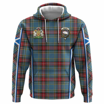 Beaton Tartan Crest Hoodie Scotland Coat of Arm Flag Style