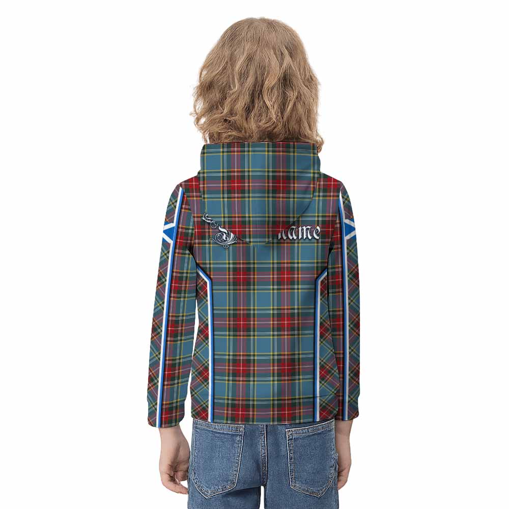 Beaton Tartan Crest Kid Hoodie Scotland Coat of Arm Flag Style - Tartan Vibes Clothing