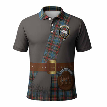 Beaton Tartan Crest Polo Shirt Kilt Costume Style