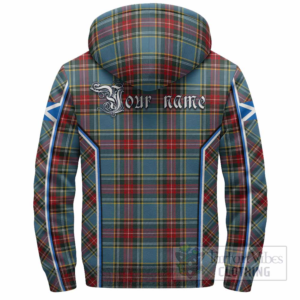 Beaton Tartan Crest Sherpa Hoodie Scotland Coat of Arm Flag Style - Tartan Vibes Clothing