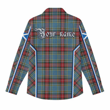 Beaton Tartan Crest Women Casual Shirt Scotland Coat of Arm Flag Style - Tartan Vibes Clothing
