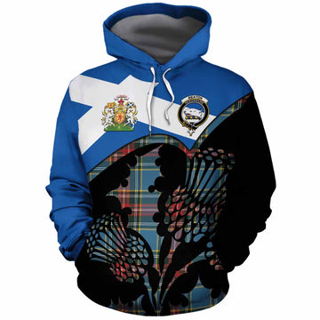 Beaton Tartan Family Crest Cotton Hoodie Scotland Thistle Floral Flag Style