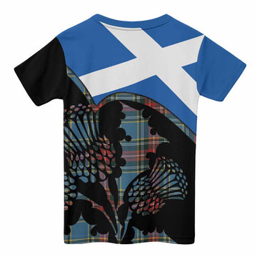 Beaton Tartan Family Crest Kid T-shirt Scotland Thistle Floral Flag Style