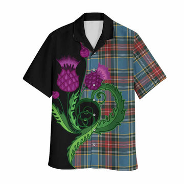 Beaton Tartan Hawaiian Shirt Traditional Scottish Thistle
