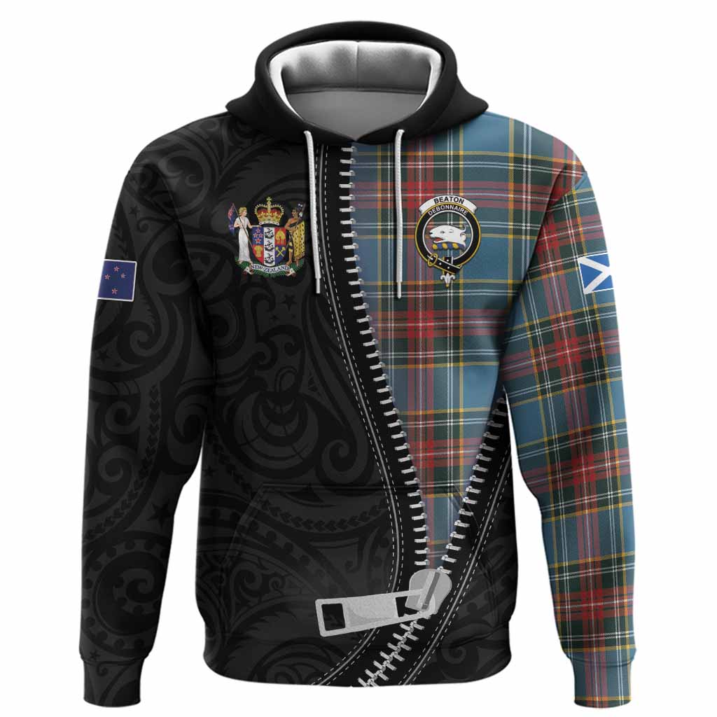 Beaton Tartan Hoodie New Zealand Pattern Unique Zipper Stylized