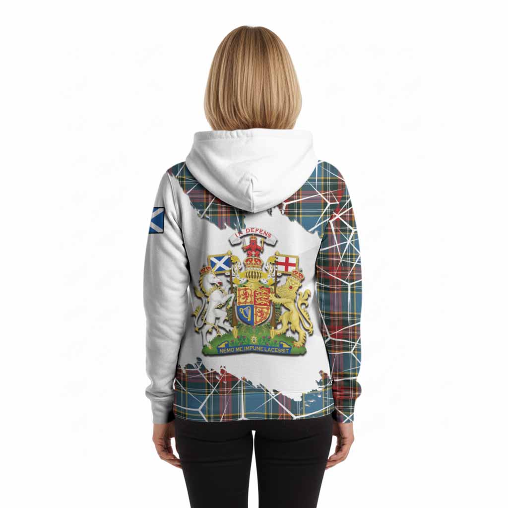 Beaton Tartan Hoodie with Family Crest and Lion Rampant Grunge Style
