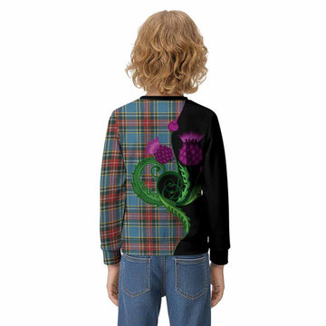 Beaton Tartan Kid Knitted Sweatshirt Traditional Scottish Thistle