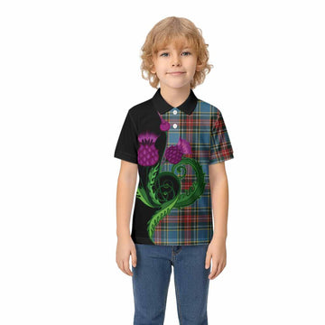 Beaton Tartan Kid Polo Shirt Traditional Scottish Thistle