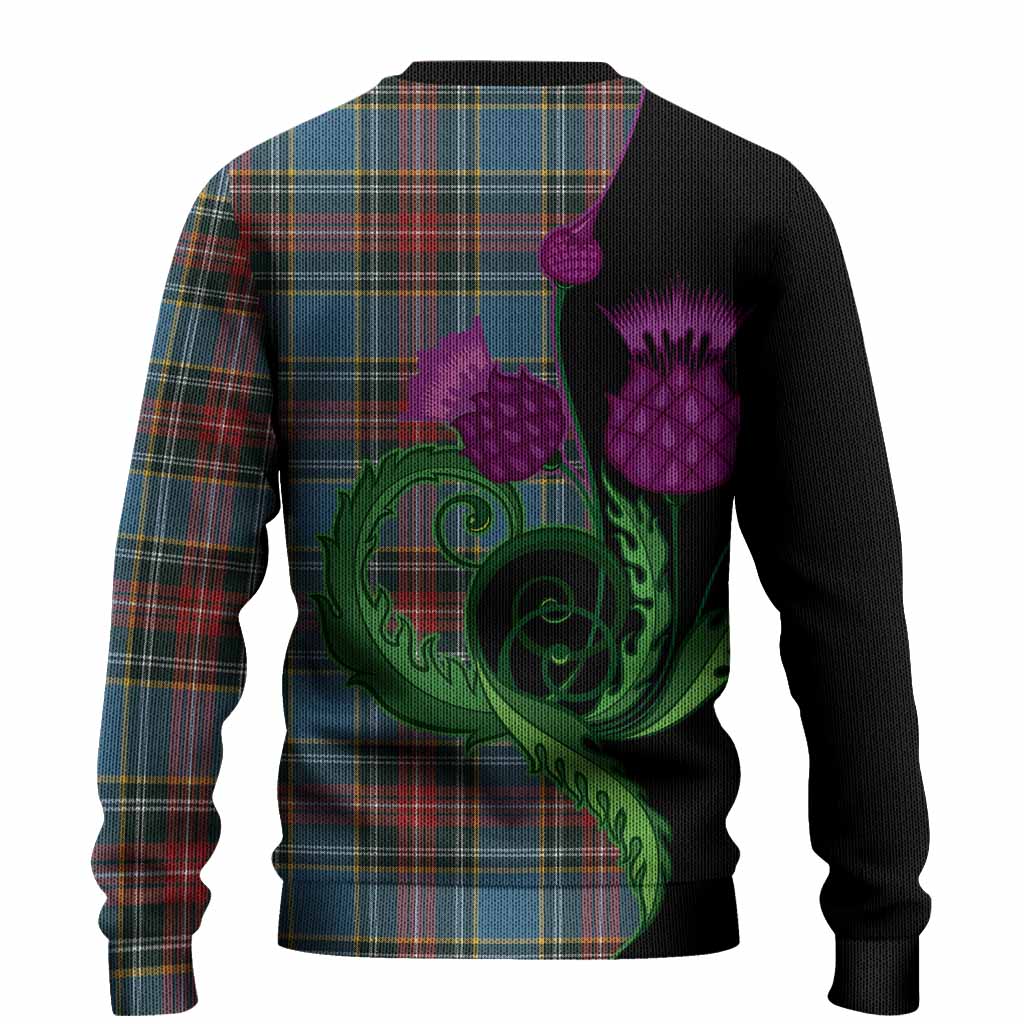 Beaton Tartan Knitted Sweater Traditional Scottish Thistle