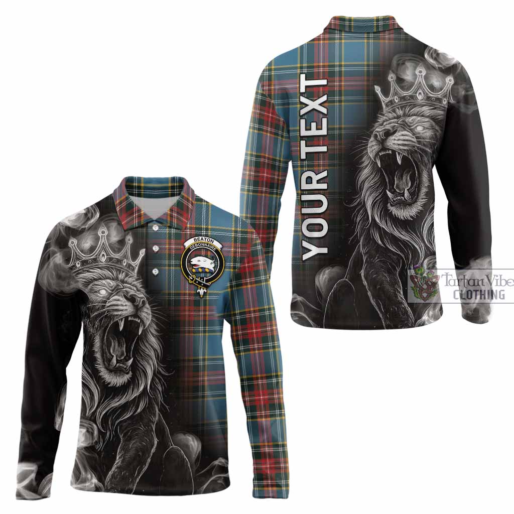 Beaton Tartan Long Sleeve Polo Shirt Roaring Lion Heritage