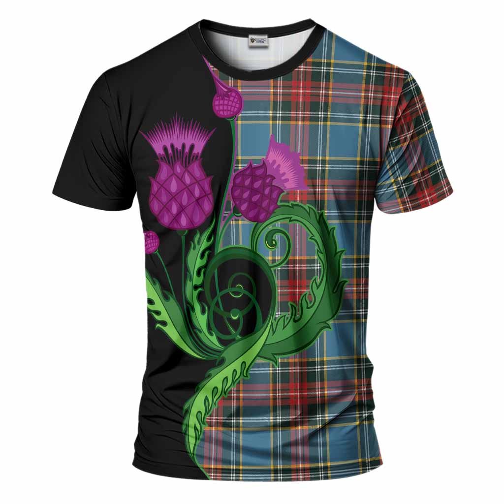 Beaton Tartan T-Shirt Traditional Scottish Thistle