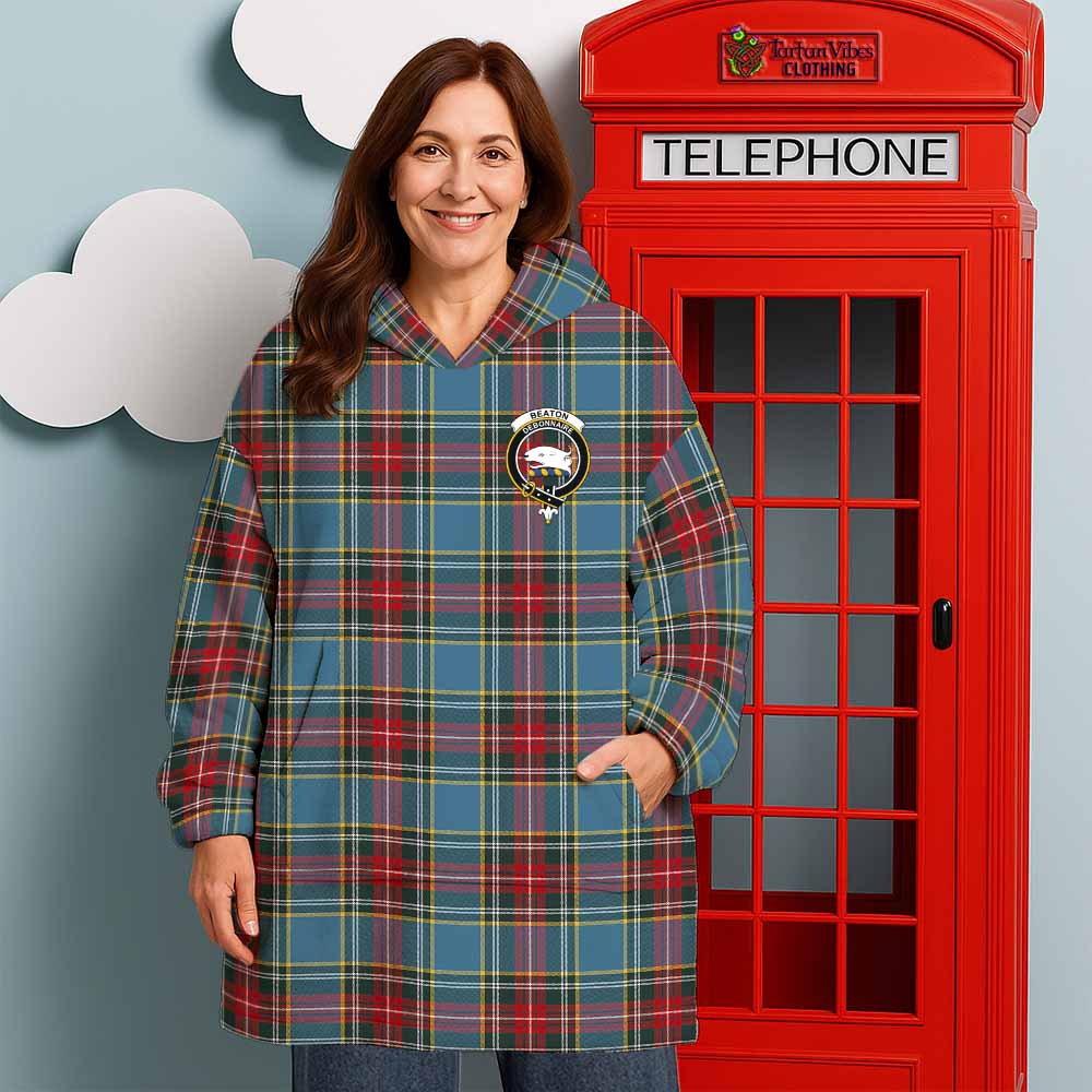 Beaton Tartan Wearable Blanket with Family Crest - Tartan Vibes Clothing