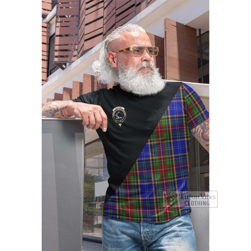 Tartan Vibes Clothing Beattie Tartan Cotton T-shirt with Family Crest and Military Logo Style