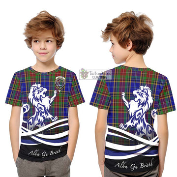 Beattie Tartan Kid T-Shirt with Alba Gu Brath Regal Lion Emblem Youth XL Size14 - Tartan Vibes Clothing