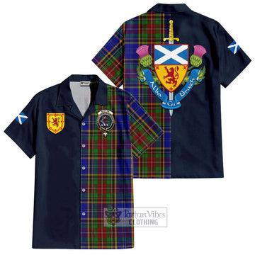 Beattie Tartan Hawaiian Shirt Alba with Scottish Lion Royal Arm Half Style Kid - Tartan Vibes Clothing