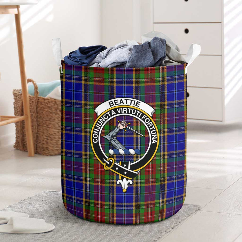 Beattie Tartan Laundry Basket with Family Crest One Size - Tartan Vibes Clothing