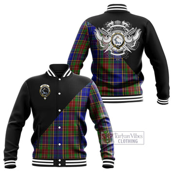 Beattie Tartan Baseball Jacket with Family Crest and Military Logo Style Unisex - Tartan Vibes Clothing