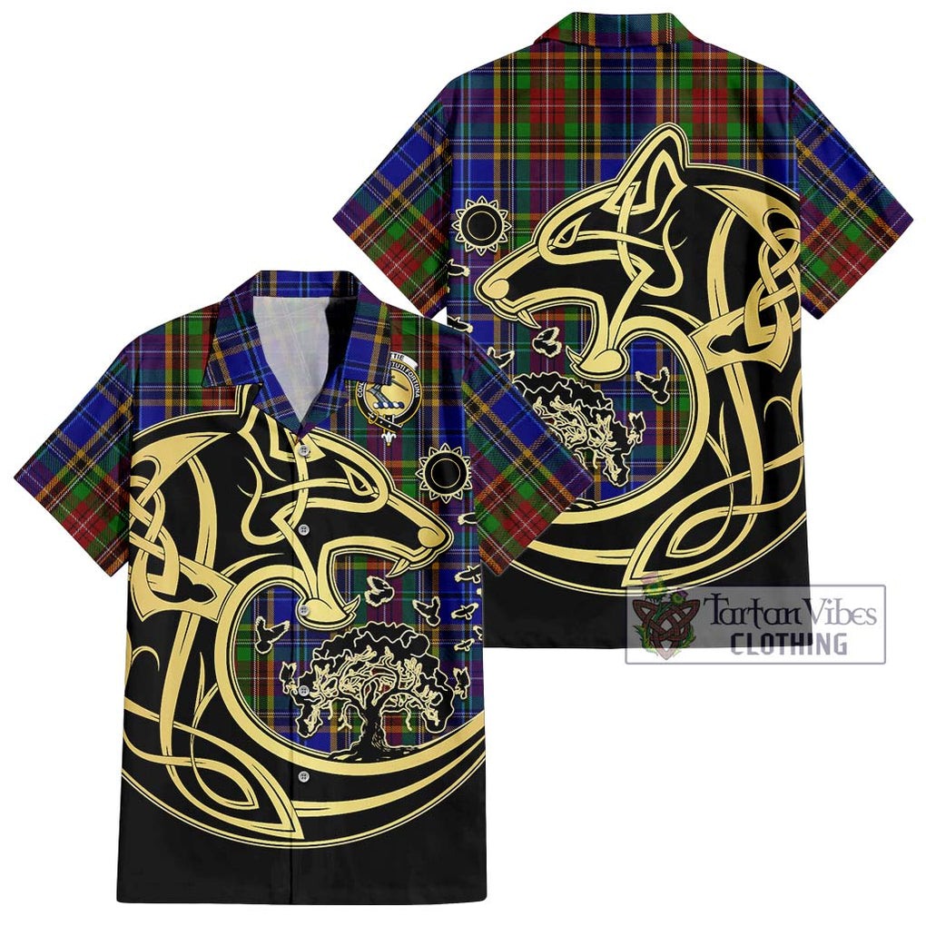 Beattie Tartan Hawaiian Shirt with Family Crest Celtic Wolf Style Kid - Tartan Vibes Clothing