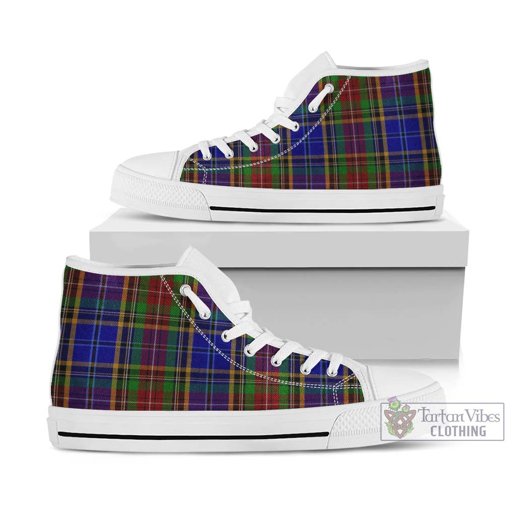 Beattie Tartan High Top Shoes Kid High Top - White Sole - Tartan Vibes Clothing