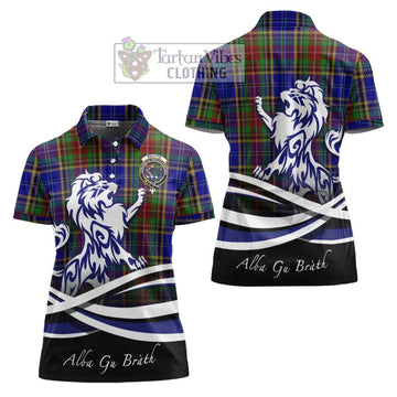 Beattie Tartan Women's Polo Shirt with Alba Gu Brath Regal Lion Emblem Women - Tartan Vibes Clothing