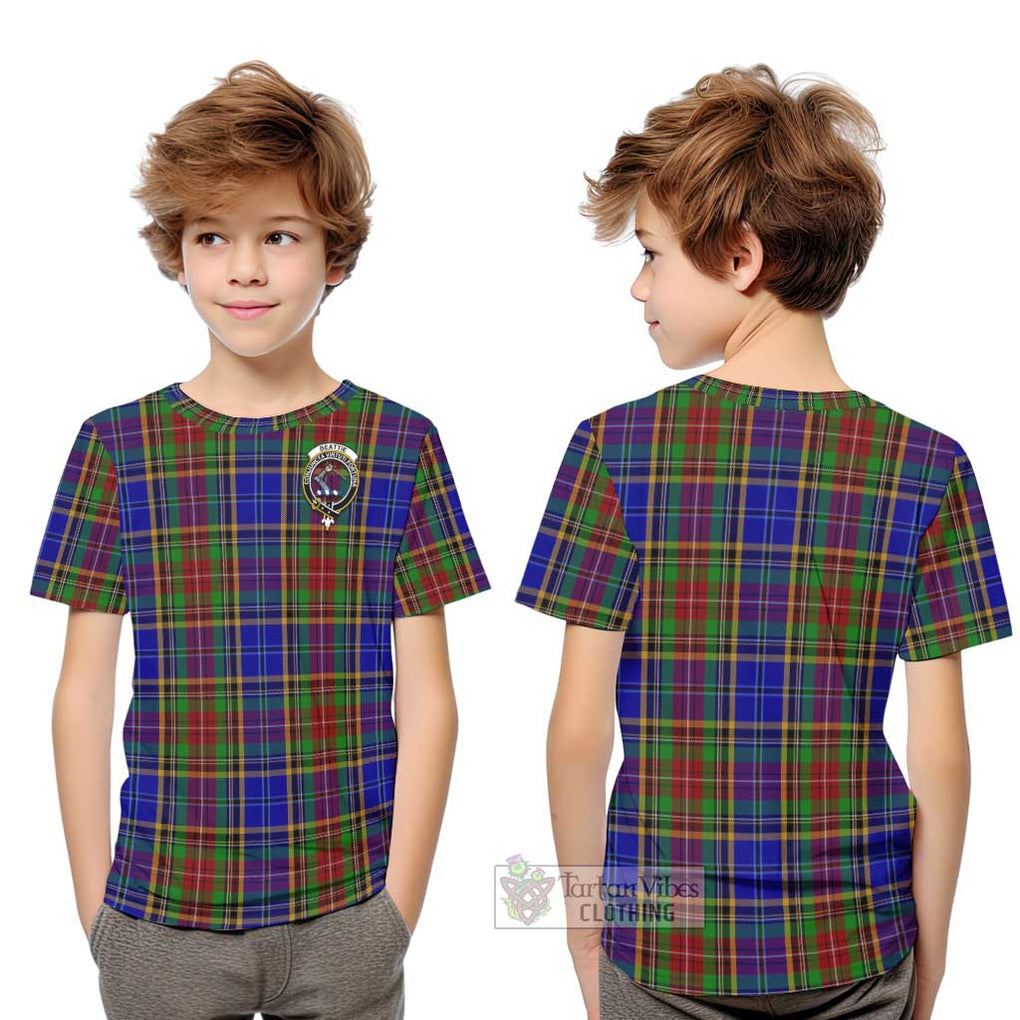 Beattie Tartan Kid T-Shirt with Family Crest Youth XL Size14 - Tartan Vibes Clothing