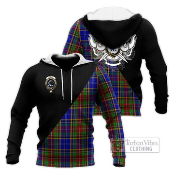 Beattie Tartan Knitted Hoodie with Family Crest and Military Logo Style Unisex Knitted Pullover Hoodie - Tartan Vibes Clothing