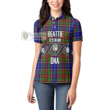 Beattie Tartan Women's Polo Shirt with Family Crest DNA In Me Style Women - Tartan Vibes Clothing