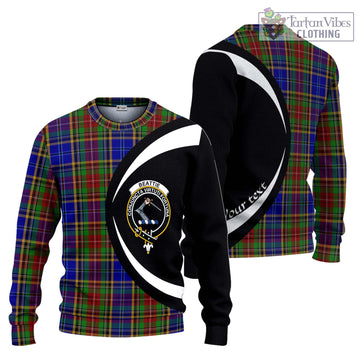 Beattie Tartan Ugly Sweater with Family Crest Circle Style Unisex - Tartan Vibes Clothing