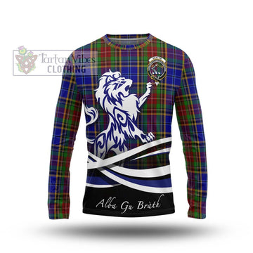 Beattie Tartan Long Sleeve T-Shirt with Alba Gu Brath Regal Lion Emblem Unisex - Tartan Vibes Clothing