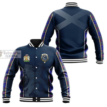 Beattie Tartan Baseball Jacket with Family Crest and Lion Rampant Vibes Sport Style Unisex - Tartan Vibes Clothing