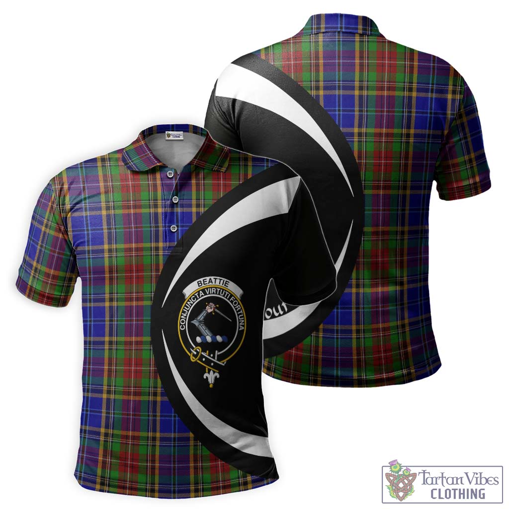 Beattie Tartan Men's Polo Shirt with Family Crest Circle Style Kid - Tartan Vibes Clothing