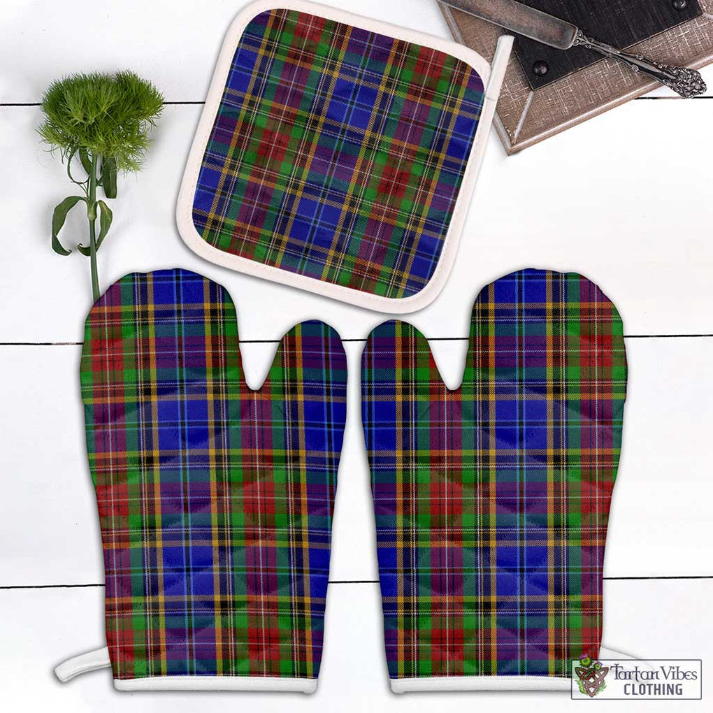 Beattie Tartan Combo Oven Mitt & Pot-Holder Combo 2 Oven Mitt & 1 Pot-Holder Black - Tartan Vibes Clothing