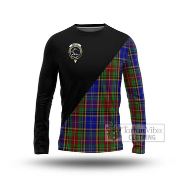 Beattie Tartan Long Sleeve T-Shirt with Family Crest and Military Logo Style Unisex - Tartan Vibes Clothing