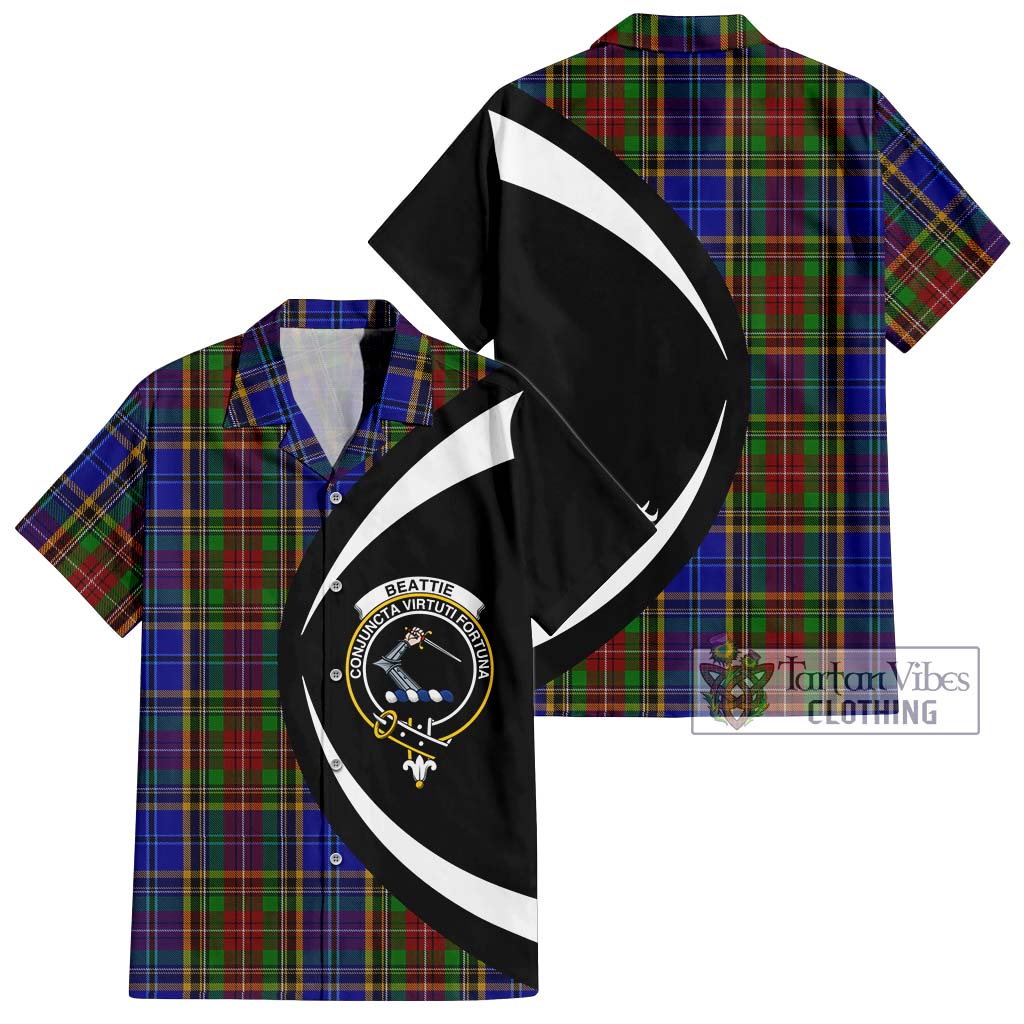 Beattie Tartan Hawaiian Shirt with Family Crest Circle Style Kid - Tartan Vibes Clothing