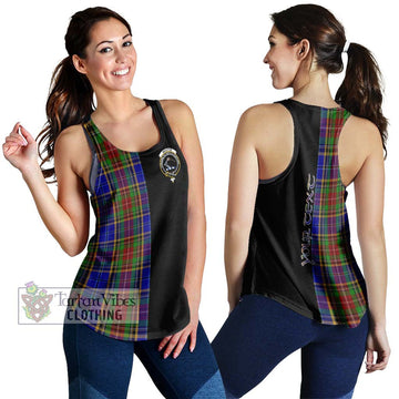 Beattie Tartan Women's Racerback Tanks with Family Crest and Half Of Me Style 4XL - Tartan Vibes Clothing