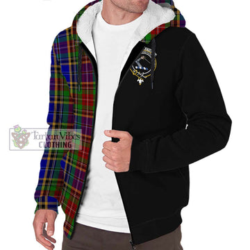 Beattie Tartan Sherpa Hoodie with Family Crest and Half Of Me Style Unisex S - Tartan Vibes Clothing