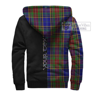 Beattie Tartan Sherpa Hoodie with Family Crest and Half Of Me Style - Tartan Vibes Clothing
