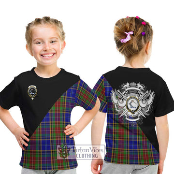 Beattie Tartan Kid T-Shirt with Family Crest and Military Logo Style - Tartan Vibes Clothing