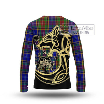 Beattie Tartan Long Sleeve T-Shirt with Family Crest Celtic Wolf Style - Tartan Vibes Clothing