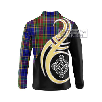 Beattie Tartan Long Sleeve Polo Shirt with Family Crest and Celtic Symbol Style - Tartan Vibes Clothing