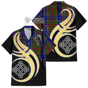 Beattie Tartan Hawaiian Shirt with Family Crest and Celtic Symbol Style - Tartan Vibes Clothing