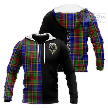 Beattie Tartan Knitted Hoodie with Family Crest and Half Of Me Style Unisex Knitted Zip Hoodie - Tartan Vibes Clothing
