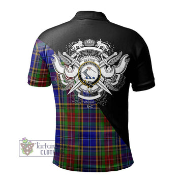 Beattie Tartan Polo Shirt with Family Crest and Military Logo Style - Tartan Vibes Clothing